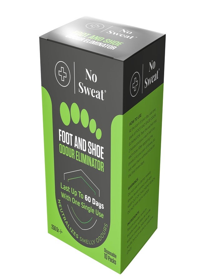 No Sweat Foot And Shoe Odour Eliminator Powder - Lasts Up To 60 With One Single Use - Salty Structure - No Need Mix With Water - Neutralizes Smelly Odours - No Mess -1 Box X10 Sachets - Image 3